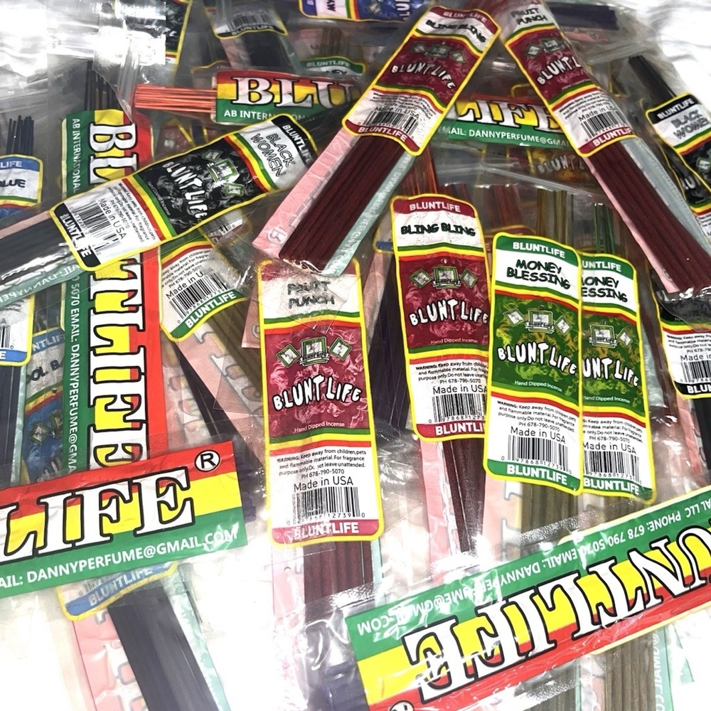 BluntLife 10.5 Inch Incense Sticks 240 Stick Bulk Bundle 24 Packs Hand Dipped